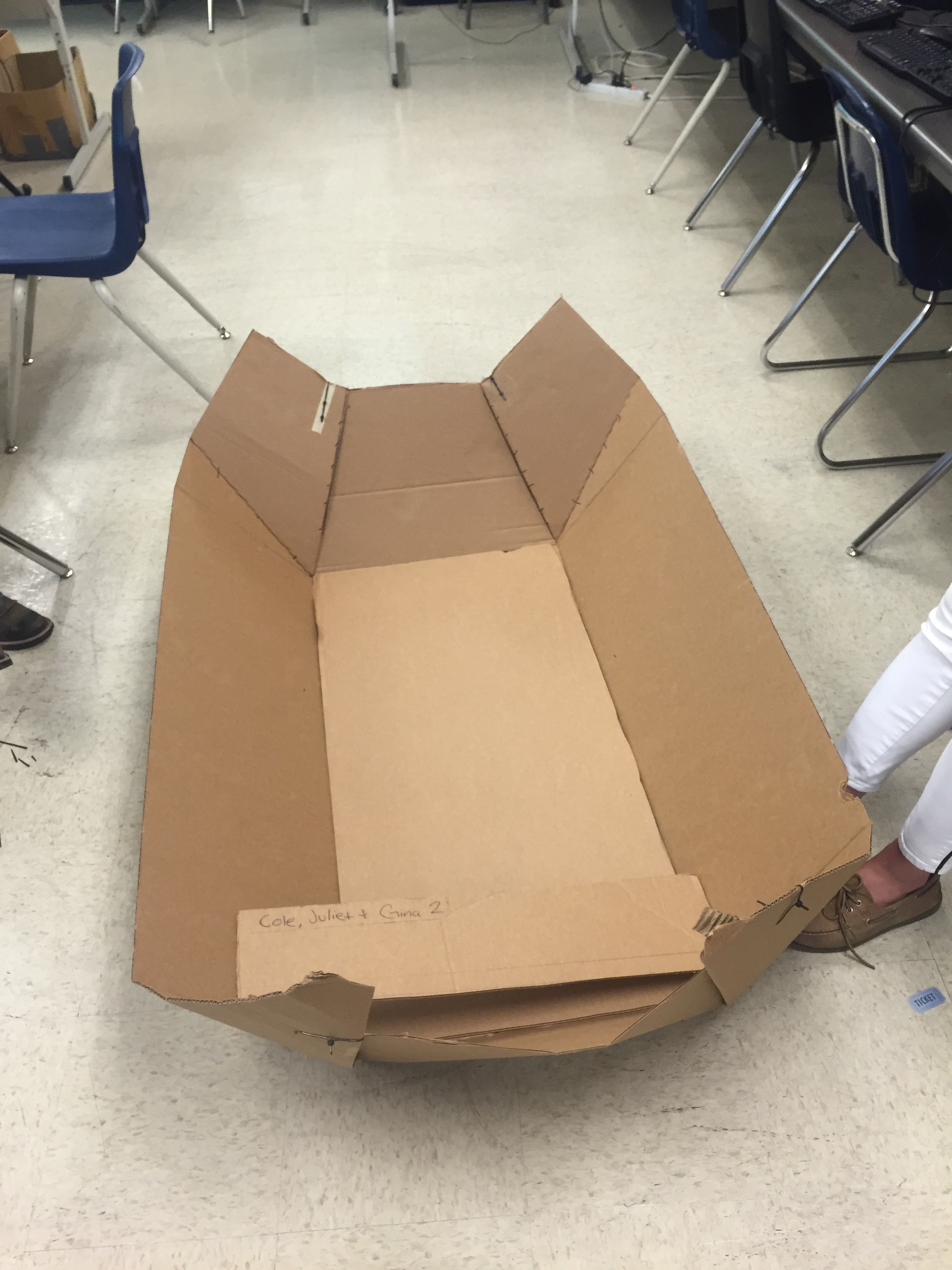 cardboard boat engineering